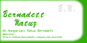 bernadett matuz business card